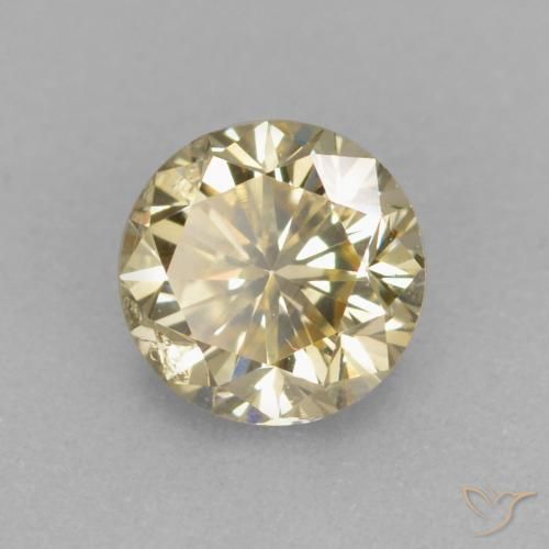 Diamante Champán natural de 0.26 ct, Redondo, VS