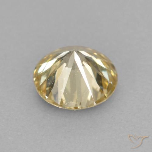 Diamante Champán natural de 0.26 ct, Redondo, VS