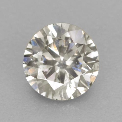 Diamante Gris muy claro natural de 0.16 ct, Corte Redondo, VS