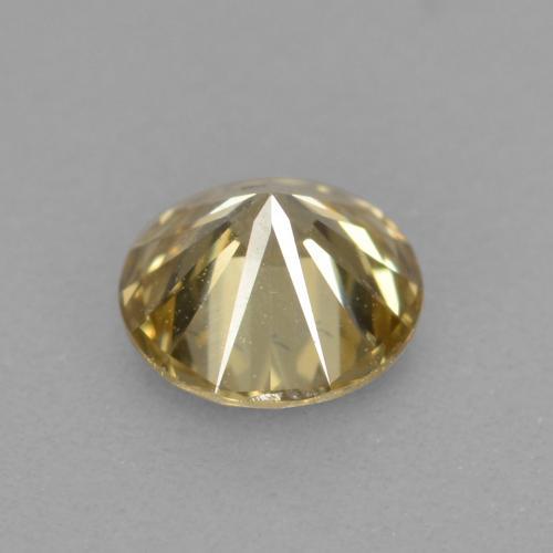 Diamante dorado natural de 0,31 ct, corte redondo, VS
