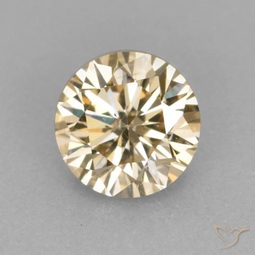 0.31ct Natural Coñac Diamante, Redondo, VS