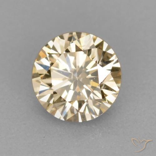 Diamante Coñac natural de 0.31 ct, Redondo, VS