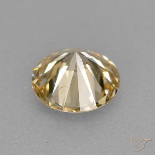 Diamante Coñac natural de 0.31 ct, Redondo, VS