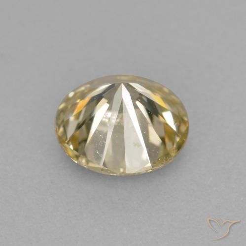 Diamante Champán natural de 0.36 ct, Redondo, VS