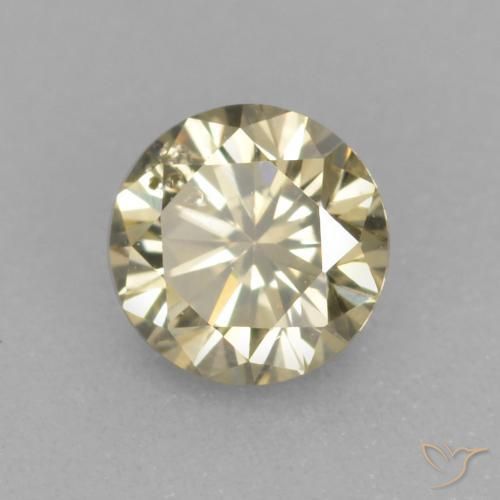 Diamante Champán natural de 0.20 ct, Redondo, VS