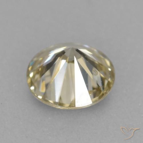 Diamante Champán natural de 0.17 ct, Redondo, VS