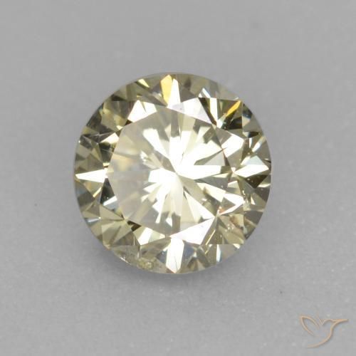 Diamante Medium Light-Yellow natural de 0.27 ct, Redondo, VS