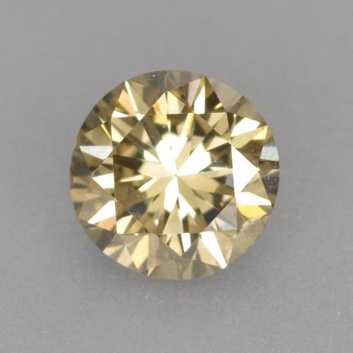 Diamante marrón natural de 0,30 ct, corte redondo, VVS-VS