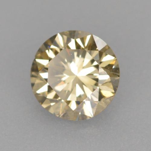 Diamante marrón natural de 0,30 ct, corte redondo, VVS-VS