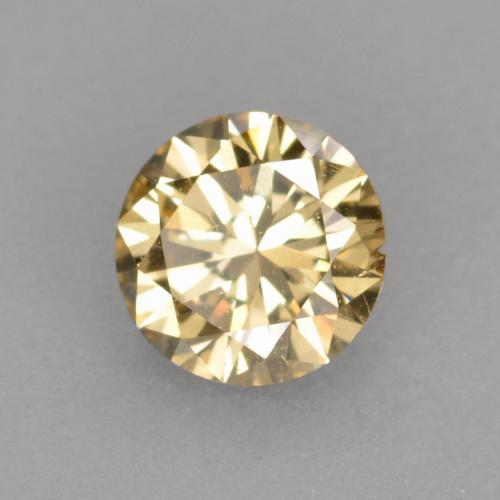 Diamante dorado natural de 0,22 ct, corte redondo, VS-SI