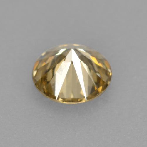 Diamante dorado natural de 0,22 ct, corte redondo, VS-SI