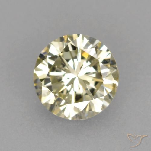 0.25ct Natural Champán Diamante, Redondo, VVS-VS