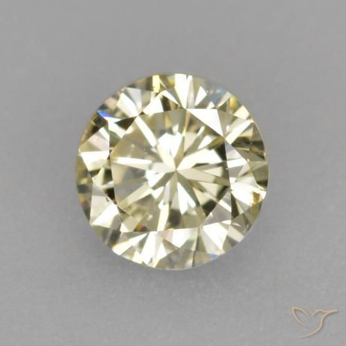 Diamante Champán natural de 0.25 ct, Redondo, VVS-VS