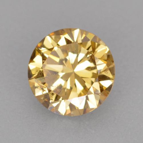 Diamante champaña natural de 0.32 ct, Corte Redondo, VS