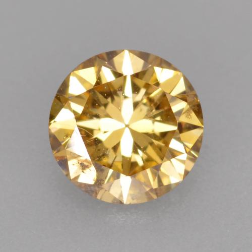 Diamante champaña natural de 0.32 ct, Corte Redondo, VS