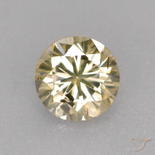 0.23ct Natural Champán Diamante, Redondo, VS