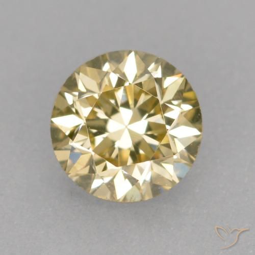 0.31ct Natural champaña Diamante, Redondo, VS