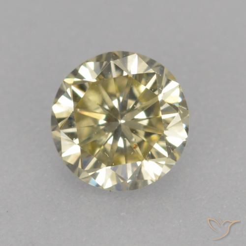 0.25ct Natural Coñac Diamante, Redondo, VS