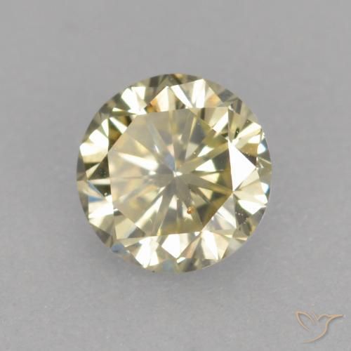 Diamante Coñac natural de 0.25 ct, Redondo, VS