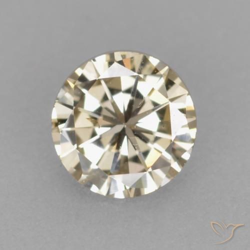 0.24ct Natural Coñac Diamante, Redondo, VS