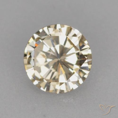 Diamante Coñac natural de 0.24 ct, Redondo, VS