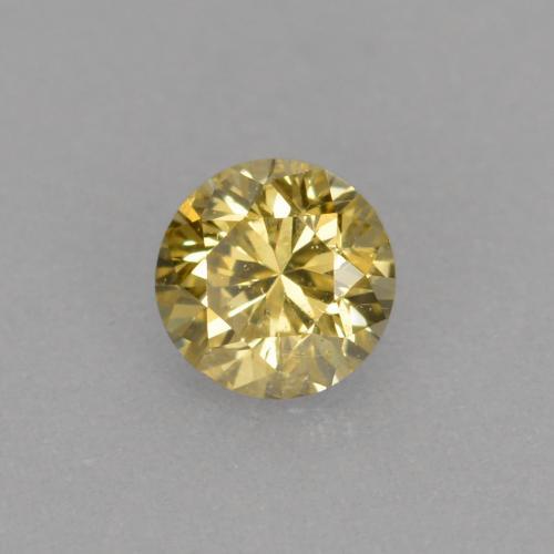 Diamante champaña natural de 0.12 ct, Corte Redondo, VS