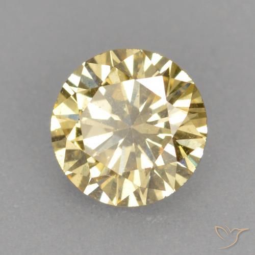 Diamante champaña natural de 0.30 ct, Redondo, VS