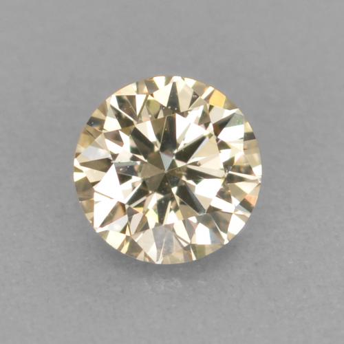 Diamante dorado natural de 0,11 ct, corte redondo, VVS-VS