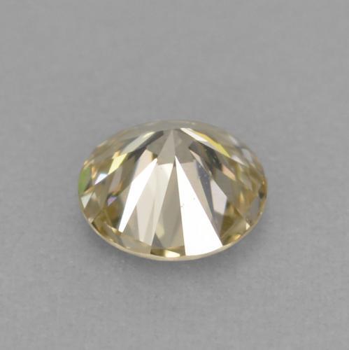 Diamante dorado natural de 0,11 ct, corte redondo, VVS-VS