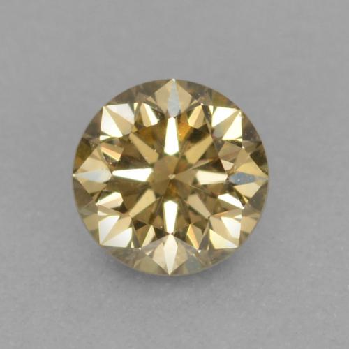 Diamante marrón natural de 0,12 ct, corte redondo, VVS-VS