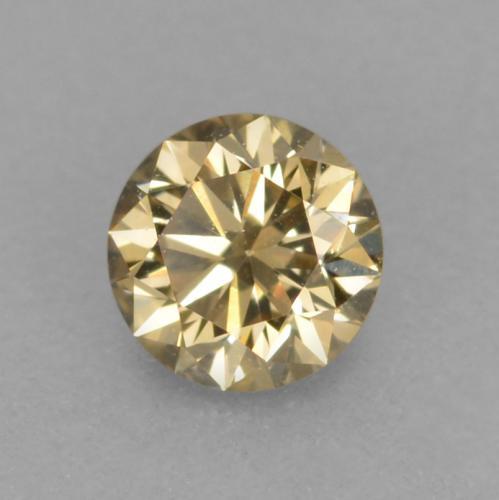 Diamante marrón natural de 0,12 ct, corte redondo, VVS-VS