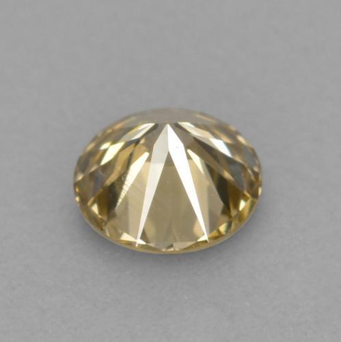 Diamante marrón natural de 0,12 ct, corte redondo, VVS-VS