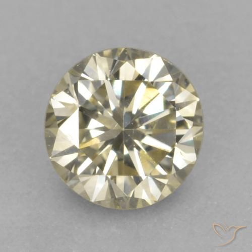 0.18ct Natural Champán Diamante, Redondo, VVS-VS