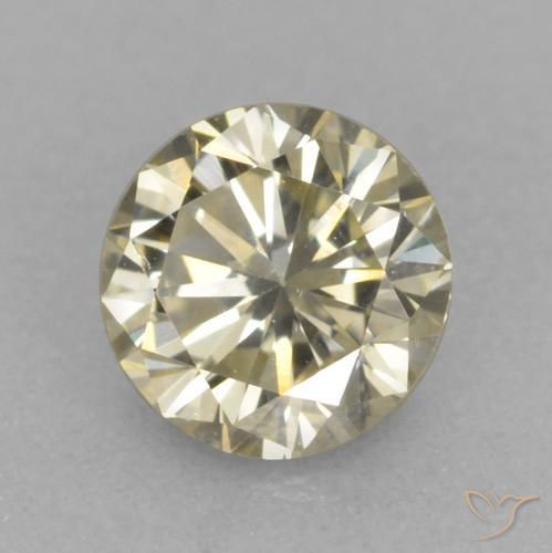 Diamante Champán natural de 0.18 ct, Redondo, VVS-VS