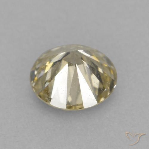 Diamante Coñac natural de 0.14 ct, Redondo, VVS-VS