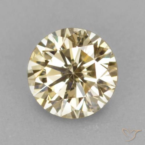 0.18ct Natural Coñac Diamante, Redondo, VVS-VS