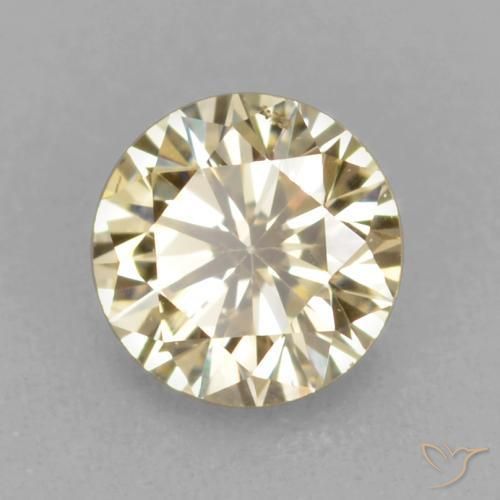 Diamante Coñac natural de 0.18 ct, Redondo, VVS-VS