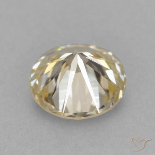 Diamante Coñac natural de 0.18 ct, Redondo, VVS-VS