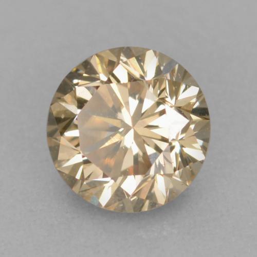 Diamante marrón natural de 0,21 ct, corte redondo, VVS-VS