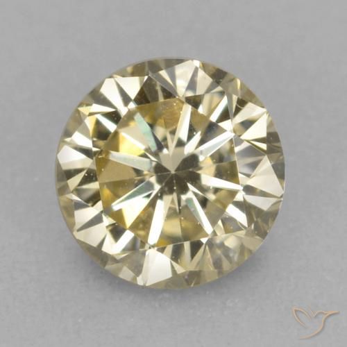 0.21ct Natural Marrón medio Diamante, Redondo, VVS-VS