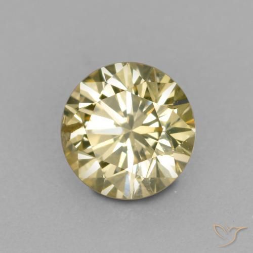 Diamante Champán natural de 0.25 ct, Redondo, VS-SI