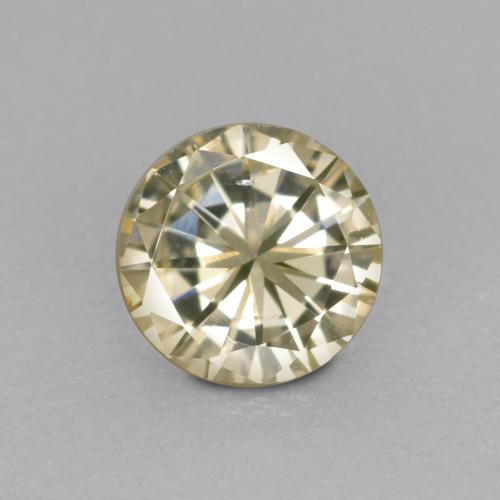 Diamante dorado natural de 0,16 ct, corte redondo, VS