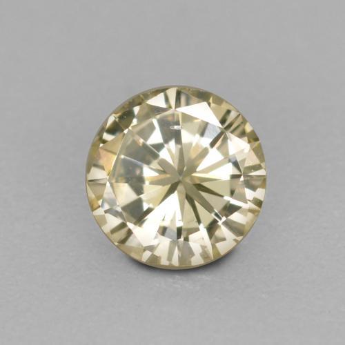 Diamante dorado natural de 0,16 ct, corte redondo, VS