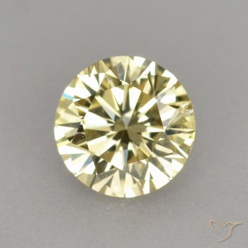 0.33ct Natural Marrón dorado Diamante, Redondo, SI