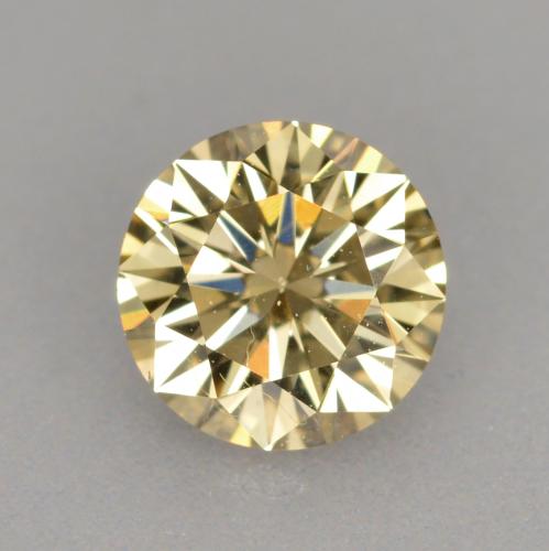 Diamante marrón natural de 0,40 ct, corte redondo, VVS-VS