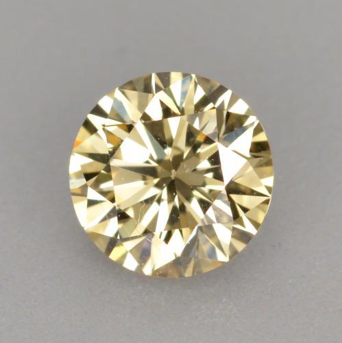 Diamante marrón natural de 0,40 ct, corte redondo, VVS-VS
