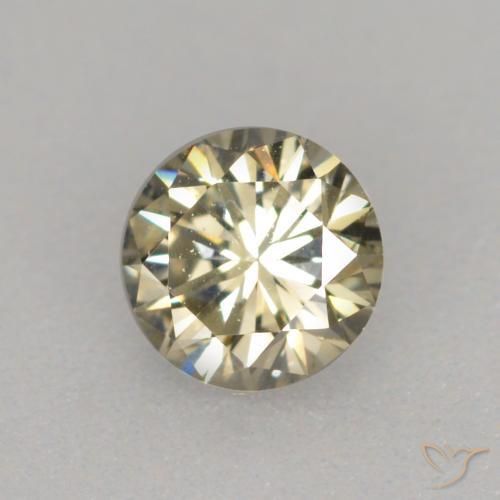 0.23ct Natural Coñac Diamante, Redondo, VVS-VS