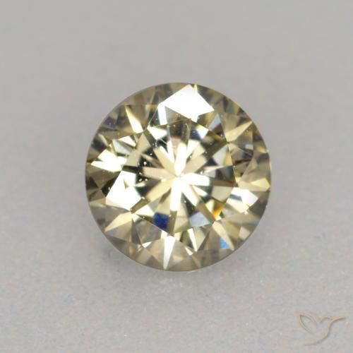 Diamante Coñac natural de 0.23 ct, Redondo, VVS-VS