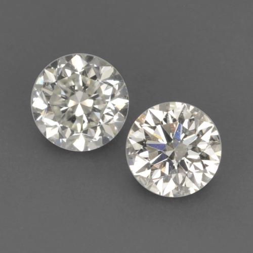 Gemas de diamante blanco natural de 0,19 ct, corte redondo, VVS-VS