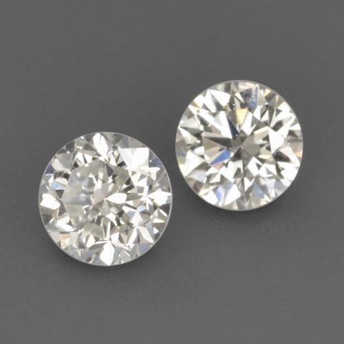 Gemas de diamante blanco natural de 0,19 ct, corte redondo, VVS-VS